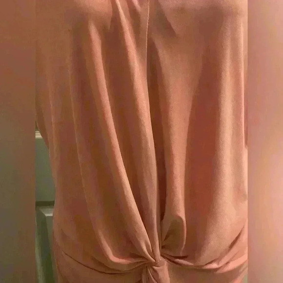Perseption Concept short sleeve V neck front tie knot in mauve NWT size Large - Picture 4 of 8